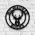Milwaukee Bucks Metal Sign Nba 1