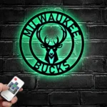 Milwaukee Bucks Metal Sign Nba 1