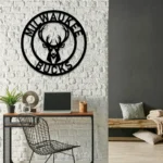 Milwaukee Bucks Metal Sign Nba 1