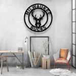 Milwaukee Bucks Metal Sign Nba 1