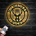 Milwaukee Bucks Metal Sign Nba 1