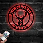 Milwaukee Bucks Metal Sign Nba 1