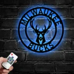 Milwaukee Bucks Metal Sign Nba 1