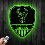 Milwaukee Bucks Metal Sign Shield Shape 1
