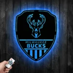 Milwaukee Bucks Metal Sign Shield Shape 1