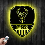 Milwaukee Bucks Metal Sign Shield Shape 1