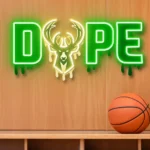 Milwaukee Bucks Neon Sign Dripping Dope 1
