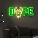 Milwaukee Bucks Neon Sign Dripping Dope 1