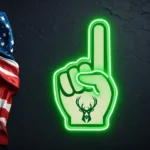 Milwaukee Bucks Neon Sign Nba Foam Finger 1