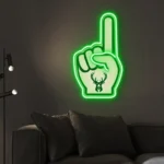 Milwaukee Bucks Neon Sign Nba Foam Finger 1