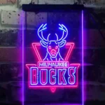 Milwaukee Bucks Neon Sign Stag Head Emblem 1