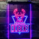 Milwaukee Bucks Neon Sign Stag Head Emblem 1