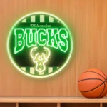 Milwaukee Bucks Neon Sign Vintage Acrylic 1