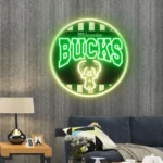 Milwaukee Bucks Neon Sign Vintage Acrylic 1
