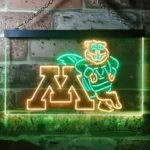 Minnesota Golden Gophers Neon Sign M Viking Head 1