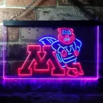 Minnesota Golden Gophers Neon Sign M Viking Head 1