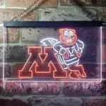 Minnesota Golden Gophers Neon Sign M Viking Head 1