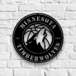 Minnesota Timberwolves Metal Sign Timber Wolf Crest 1
