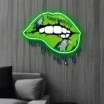 Minnesota Timberwolves Neon Sign Dripping Lips 1