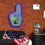 Minnesota Timberwolves Neon Sign Nba Foam Finger 1