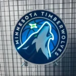 Minnesota Timberwolves Neon Sign Round Wolf Emblem 1