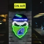 Minnesota Timberwolves Neon Sign Skull 1