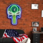 Minnesota Timberwolves Neon Sign The Punisher 1