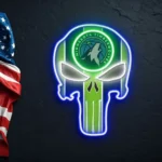 Minnesota Timberwolves Neon Sign The Punisher 1