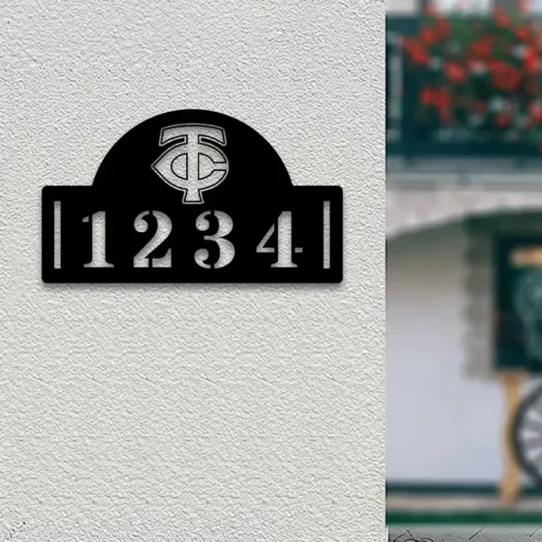 Minnesota Twins Metal Sign Mlb Metal House Number Sign 1