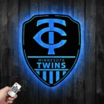 Minnesota Twins Metal Sign Shield Shape 1