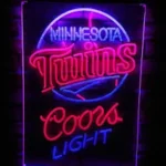 Minnesota Twins Neon Sign Coors Light 1