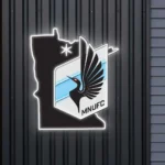 Minnesota United Neon Sign Fc Minnesota State Map 1