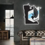 Minnesota United Neon Sign Fc Minnesota State Map 1