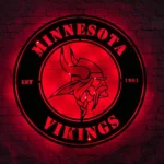 Minnesota Vikings Metal Sign Viking Head Badge 1