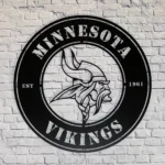 Minnesota Vikings Metal Sign Viking Head Badge 1