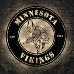 Minnesota Vikings Metal Sign Viking Head Badge 1
