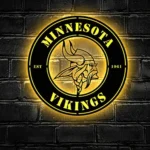 Minnesota Vikings Metal Sign Viking Head Badge 1