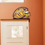 Minnesota Vikings Metal Sign Viking Head Ball 1