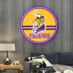 Minnesota Vikings Neon Sign Artistic Nfl Helmet Acrylic 1