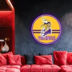 Minnesota Vikings Neon Sign Artistic Nfl Helmet Acrylic 1
