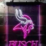 Minnesota Vikings Neon Sign Detailed Busch Light 1