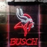 Minnesota Vikings Neon Sign Detailed Busch Light 1