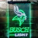 Minnesota Vikings Neon Sign Detailed Busch Light 1