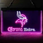 Minnesota Vikings Neon Sign Detailed Corona Extra 1