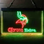 Minnesota Vikings Neon Sign Detailed Corona Extra 1