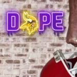 Minnesota Vikings Neon Sign Dripping Dope 1