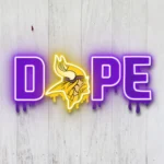 Minnesota Vikings Neon Sign Dripping Dope 1