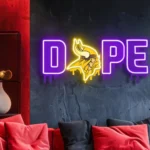 Minnesota Vikings Neon Sign Dripping Dope 1