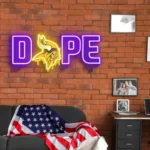 Minnesota Vikings Neon Sign Dripping Dope 1