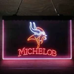 Minnesota Vikings Neon Sign Michelob 3 Color 1